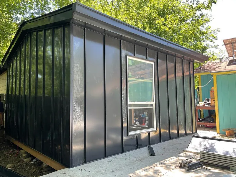 Black standing seam metal wall panels for Roof Inspection in Wyomissing