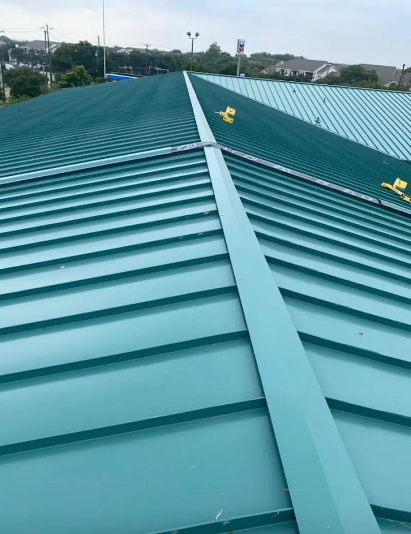 Green commercial metal roof ridge and valley for Metal Roof Repair in Wyomissing